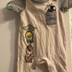 New born Star Wars  one piece jumper